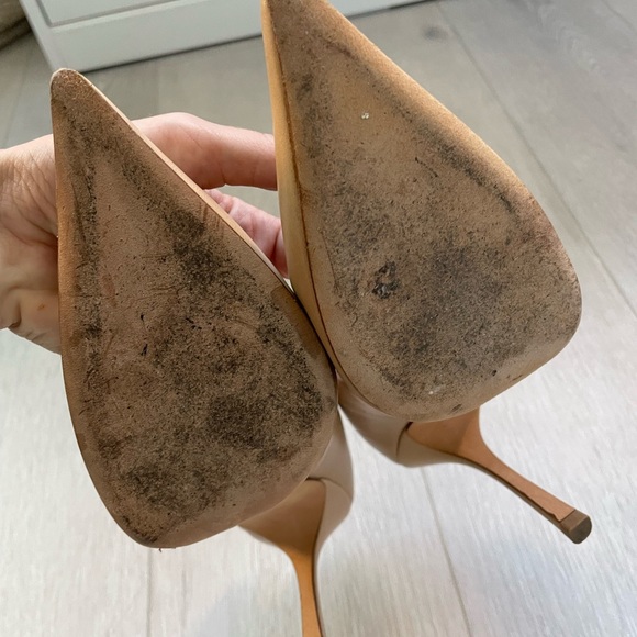 Jimmy Choo Romy Tan Leather Pumps Heels Sz 38 - Picture 5 of 9